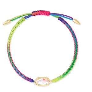 Kendra Scott Grayson Multicolor Cord Friendship Bracelet in Dichroic Glass